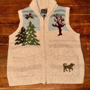 Small 1993 Wool Eddie Bauer Zip Up Sweater Vest